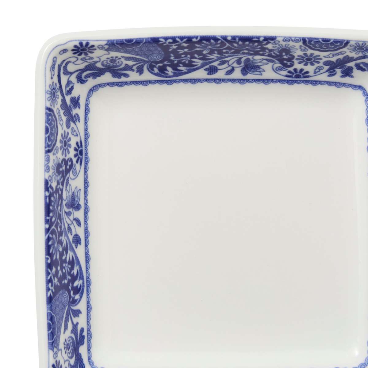 Blue Italian Brocato Set of 4 Square Dishes  image number null